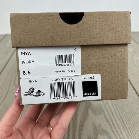 Dolce Vita Women's  Inya Braided Womev Strap Flat Sandals 6.5 Ivory $100 - Picture 8 of 8